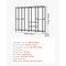 Heavy-Duty Closet Wardrobe Rack 4 Hanging Rods, 10 Adjustable Shelves, 1100 lbs Capacity